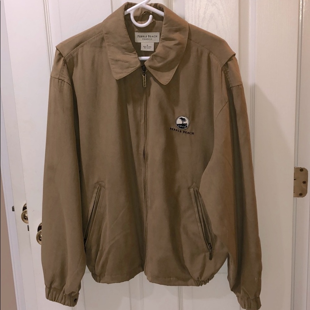 Pebble Beach Poly/Suede Full Zip Jacket Men’s (M)